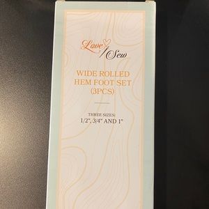 Love Sew wide rolled hem foot set
